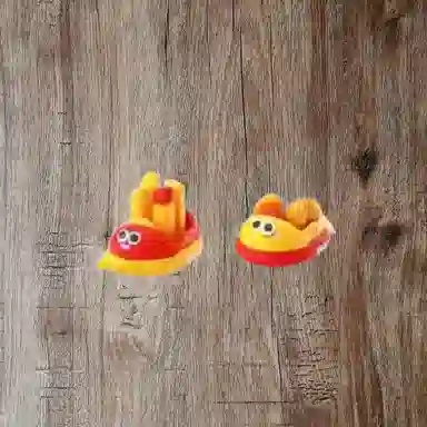 麦当劳 薯条 鸡块 麦乐鸡碰碰车 萌趣可爱 玩具