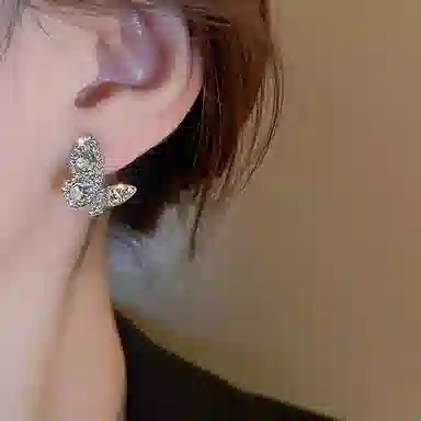 彤彤兔 轻奢蝴蝶高级优雅 合金 耳环 女款