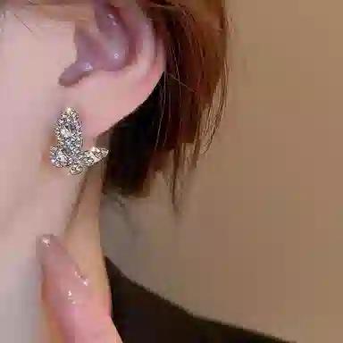 彤彤兔 轻奢蝴蝶高级优雅 合金 耳环 女款