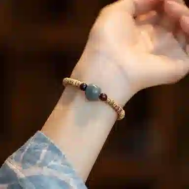 原生顺白月明星稀单圈 新中式小众女友简约设计搭配 文玩佛珠念珠#好运 星月菩提 手串 男女同款情侣款