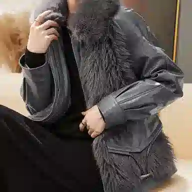 【dme】纯色休闲宽松翻领百搭夹克外套 女款 灰色