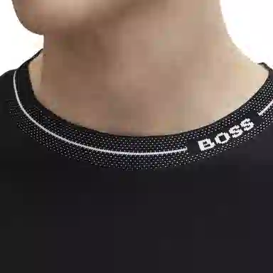 HUGO BOSS Cotton-Jersey Regular-Fit T-Shirt With Branded Collar T