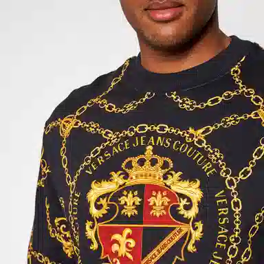 Versace Jeans Couture Baroque Print Sweatshirt Black