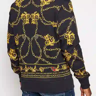 Versace Jeans Couture Baroque Print Sweatshirt Black