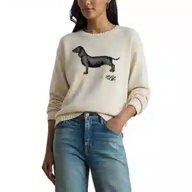 Lauren Ralph Lauren Oversized Cotton Pullover Knit