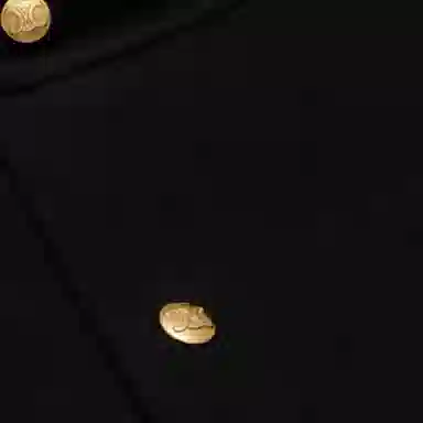 CELINE High-Collar Cape In Double Face Cashmere