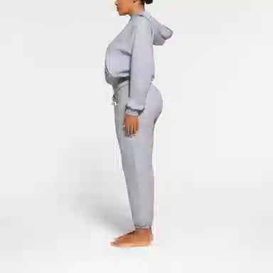 Skims Cotton Fleece Classic Hoodie Heather Grey