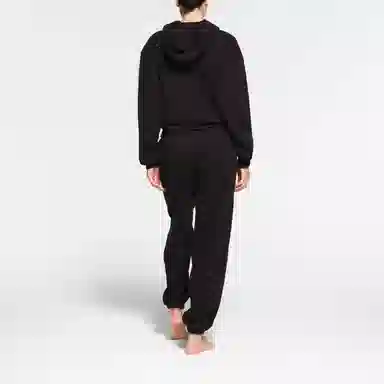 Skims Cotton Fleece Classic Hoodie Onyx