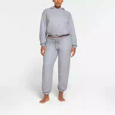 Skims Cotton Fleece Classic Hoodie Heather Grey