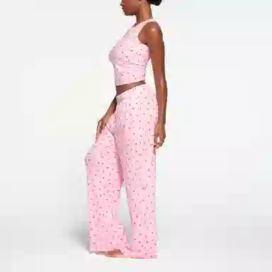 SKIMS Soft Lounge Split Neck Tank Cherry Blossom Print