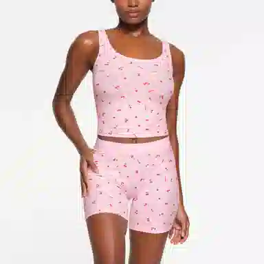 SKIMS Soft Lounge Tank Cherry Blossom Print