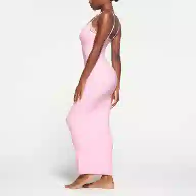 SKIMS Fits Everybody Lace Long Slip Dress Cherry Blossom