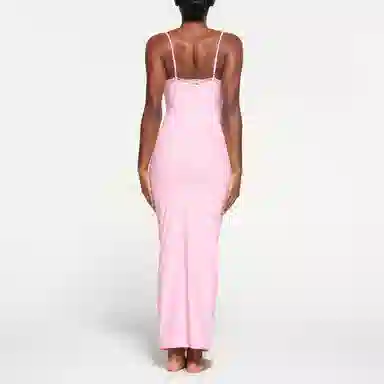 SKIMS Fits Everybody Lace Long Slip Dress Cherry Blossom