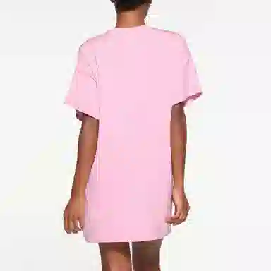 SKIMS SLEEP T-SHIRT MINI DRESS BUBBLE GUM