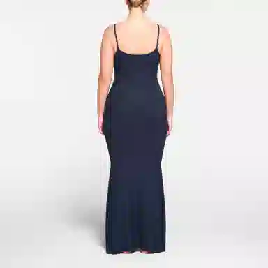 SKIMS Soft Lounge Long Slip Dress Navy