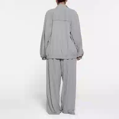 SKIMS Track Woven Nylon Oversized Jacket Pacific