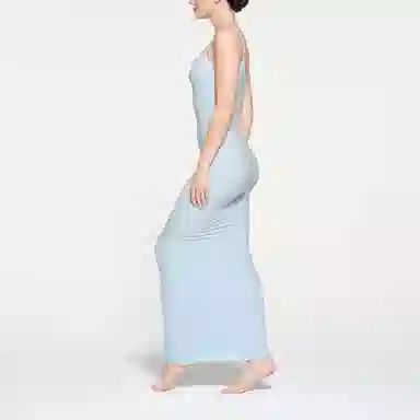 SKIMS Soft Lounge Long Slip Dress Celeste