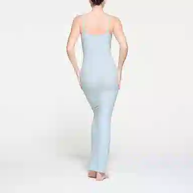 SKIMS Soft Lounge Long Slip Dress Celeste