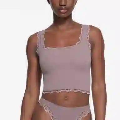 SKIMS Fits Everybody Lace Tank Zinc