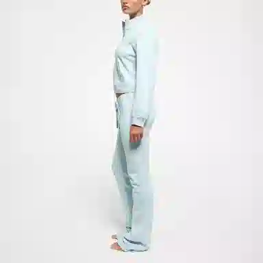 SKIMS SS24 FRENCH TERRY SHRUNKEN HALF ZIP OPAL