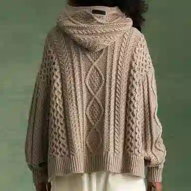 Fear of God Essentials Cable Knit Hoodie Core Heather