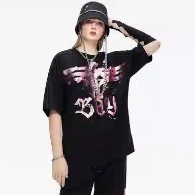 Boy London FW21 Graffiti Eagle Print Sweatshirt Black