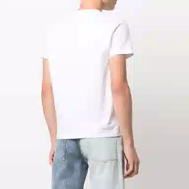 AMIPARIS Logo Embroidered T-Shirt White