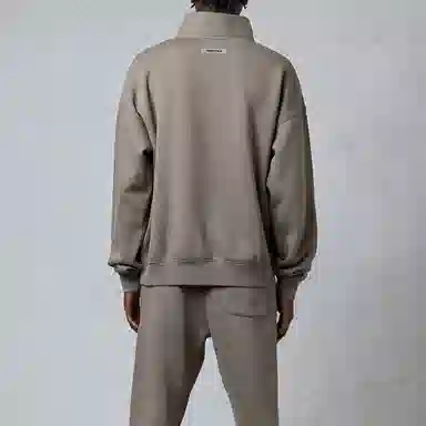 Fear of God Essentials FW20 Half Zip Sweatshirt Taupe