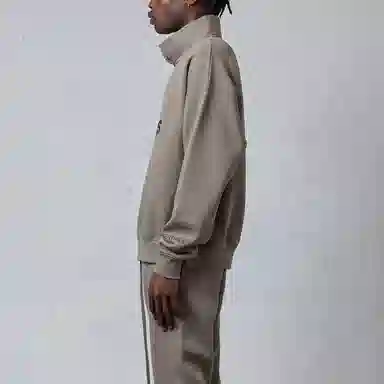 Fear of God Essentials FW20 Half Zip Sweatshirt Taupe
