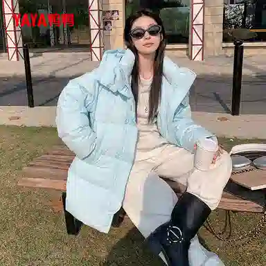 鸭鸭 加厚保暖休闲百搭中长款时尚长袖羽绒服 女款