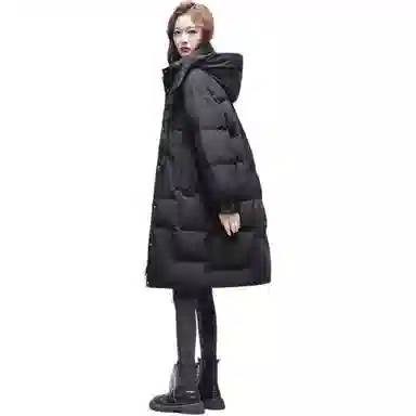 鸭鸭 时尚过膝保暖羽绒服 女款