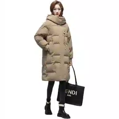 鸭鸭 时尚过膝保暖羽绒服 女款