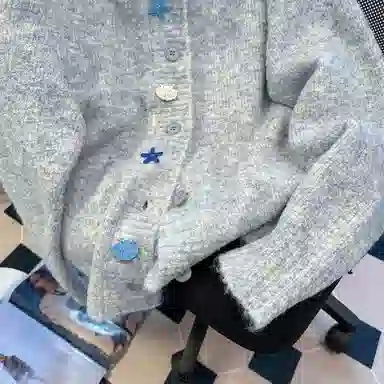 桴生 日系慵懒学院风软糯开衫女春秋高级感外套针织衫 女款