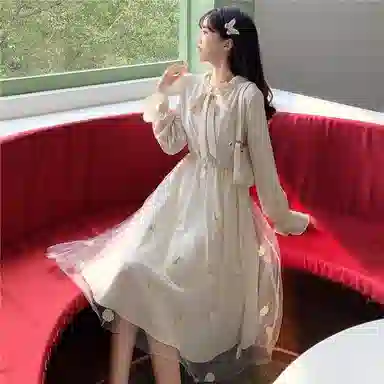 怪力萝莉 气质优雅舒适长袖连衣裙 女款