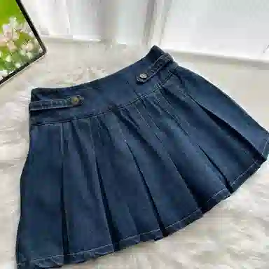 桴生 长袖牛仔衬衫简约裙装套装 女款