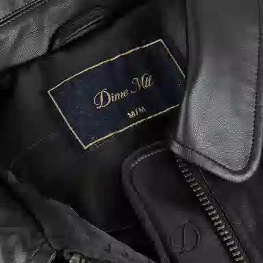 Dime MTL FW25 Embossed Leather Jacket