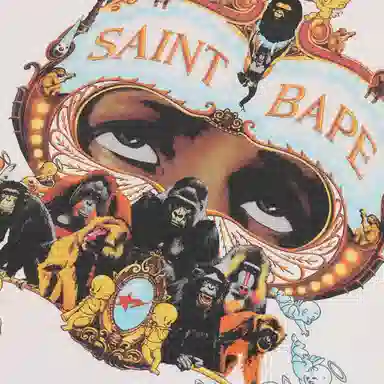 SAINT Mxxxxxx BAPE FW25 Mask Print Tee