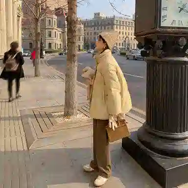 花栗鼠小姐 休闲高腰纯色西装裤 女款