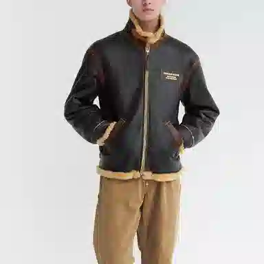 HUMAN MADE FW23 Brown Leather Jacket