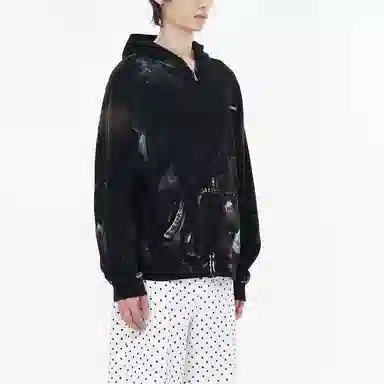 WE11DONE SS24 Black Hoodie