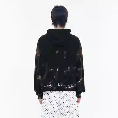 WE11DONE SS24 Black Hoodie