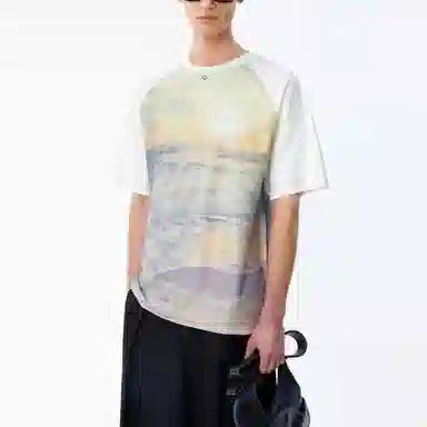 ADER ERROR Raglan Sleeve Pleated T-Shirt Yellow