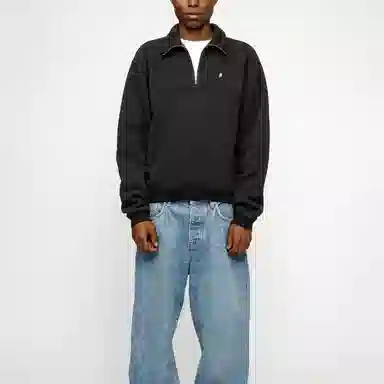 Stussy Half Zip Mock Neck Sweatshirt