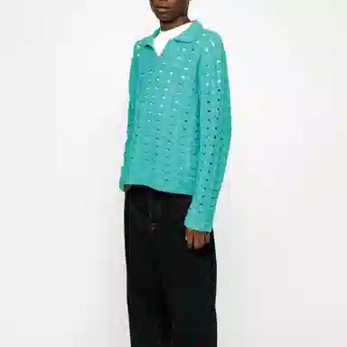 Stussy SS24 OPEN KNIT COLLARED SWEATER
