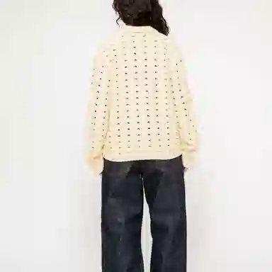 Stussy SS24 OPEN KNIT COLLARED SWEATER