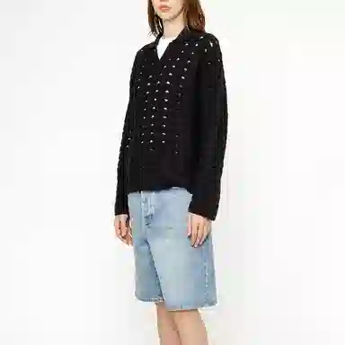 Stussy SS24 OPEN KNIT COLLARED SWEATER