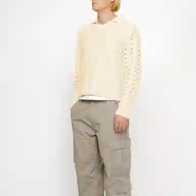 Stussy SS24 OPEN KNIT COLLARED SWEATER