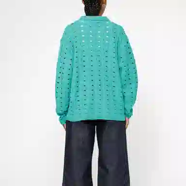 Stussy SS24 OPEN KNIT COLLARED SWEATER