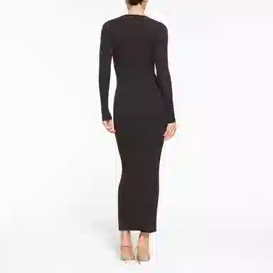 SKIMS Long Sleeve Dress Onyx