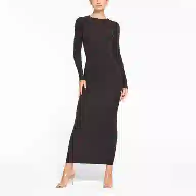 SKIMS Long Sleeve Dress Onyx